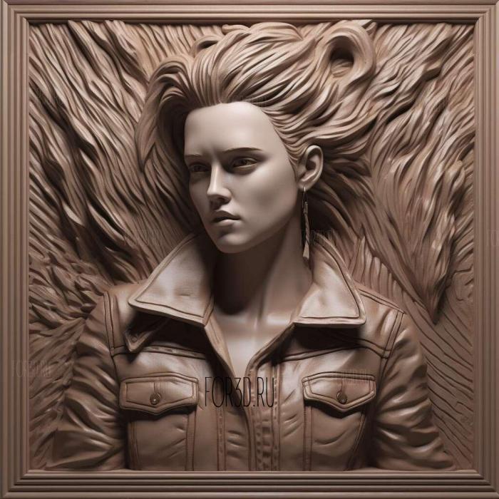 Kristen Stewart 2 stl model for CNC